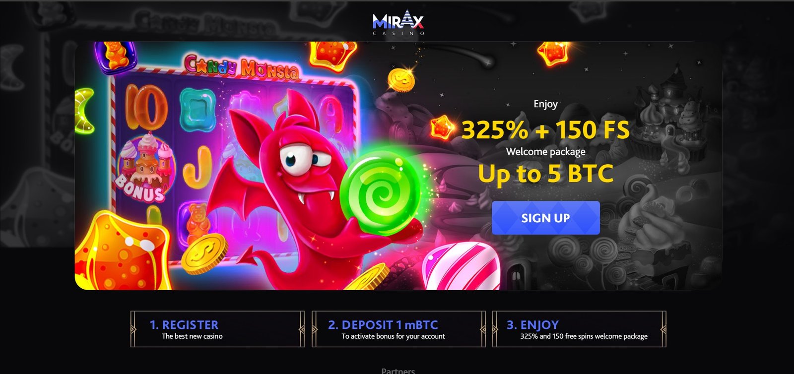 MiraxCasino promotional banner
